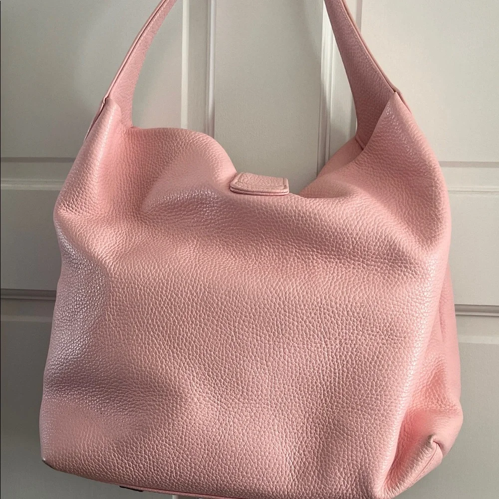 Dooney and Bourke Logo Lock Hobo Pink Leather Bag